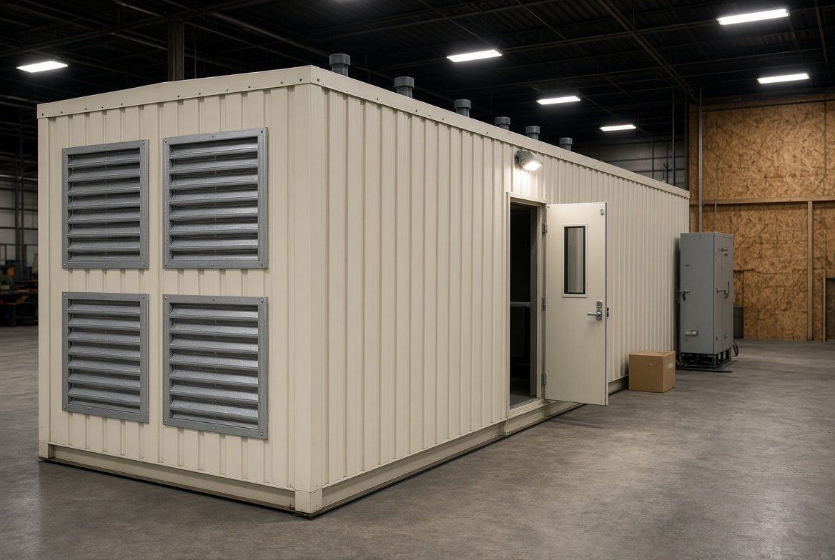Walk-in acoustic generator enclosure